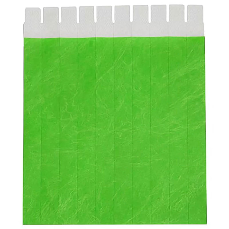 Pulseira de identificação tyvek Verde com 50 unidades Singularis