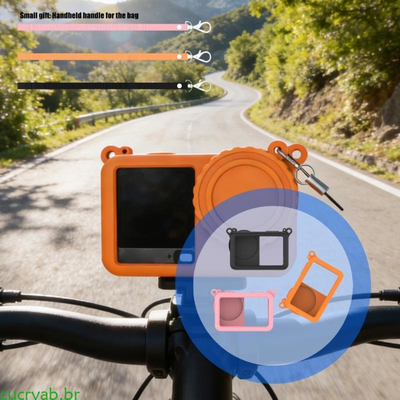 cucryab Capa Silicone Absorção Choque Para Ação 6Camera Shell Design À Prova D E Poeira To