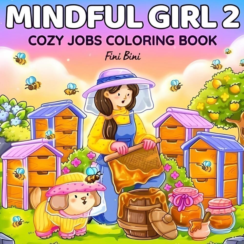 Livro de colorir Mindful Girl 2: Cenas fofas de trabalho inspiradoras para momentos calmos. em Oferta na Shopee