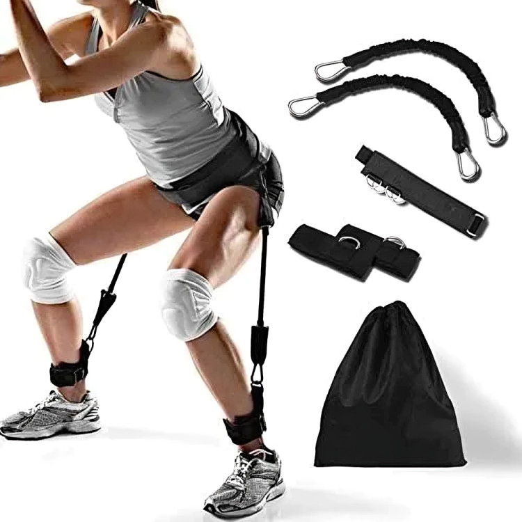 Kit Elástico Para Treinamento de Impulsão Treino Funcional Saltos Elástico Para Corrida Exercícios