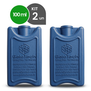 Kit 2 Gelo Reutilizável 100ml Até 8h Gelado Não Molha | GeloTech Rígido Gel Artificial Atóxico em Oferta na Shopee