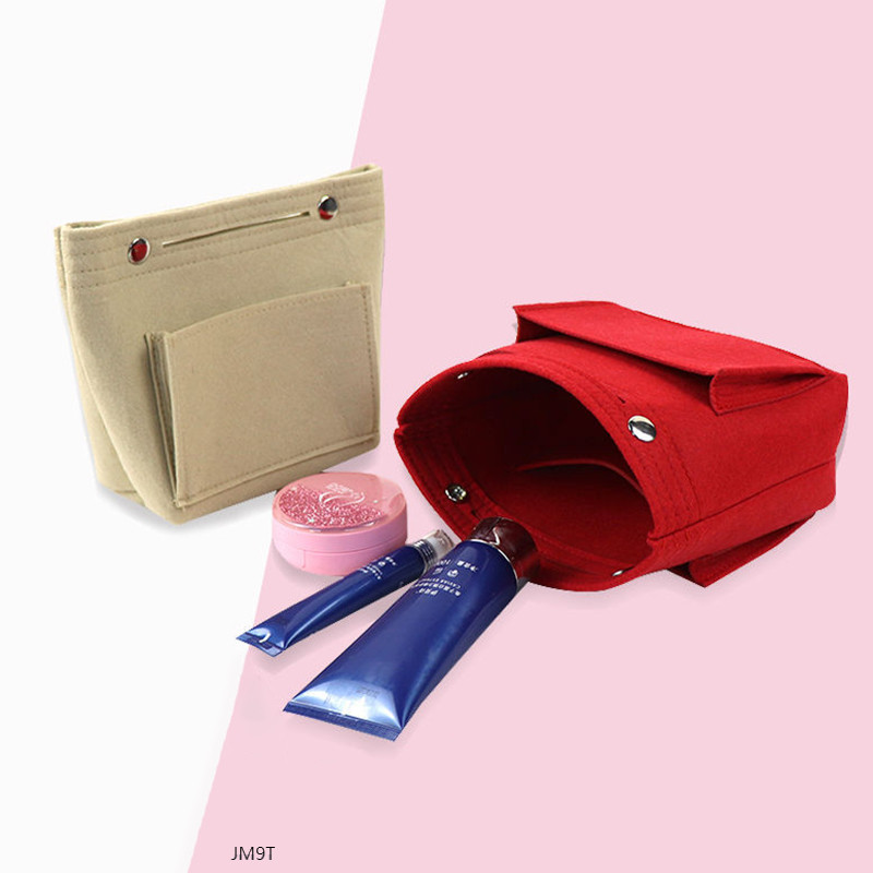 JM9T-Bolsa Organizadora De Inserção De Feltro Multifuncional – Cosmética Pequena Para Armazenamento De Bolsas E Itens Es