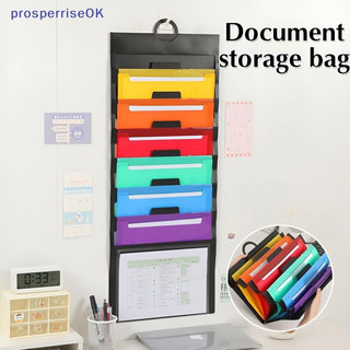 [newpros] Pasta Suspensa De 6 Bolsos Organizador De Arquivo Suspenso Multicolorido Papel Removível [pubr]