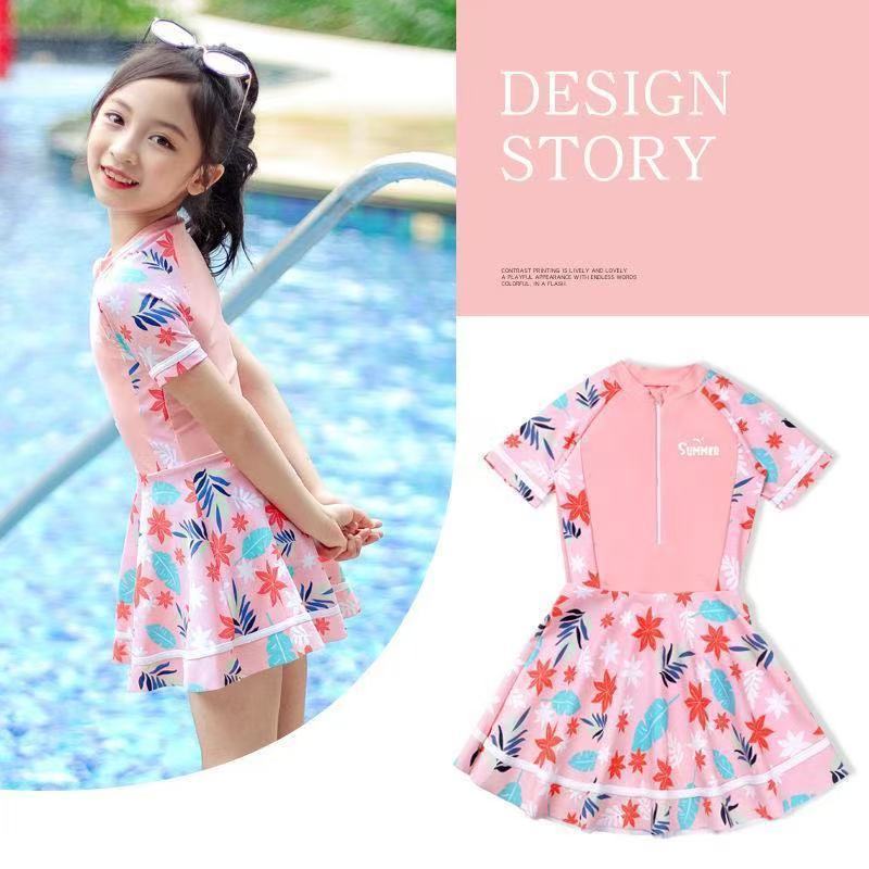 Roupa de Banho 10-16 Anos Maiô infantil JUVENIL Feminino Estilo Saia Shorts Biquíni Piscina Praia em Oferta na Shopee