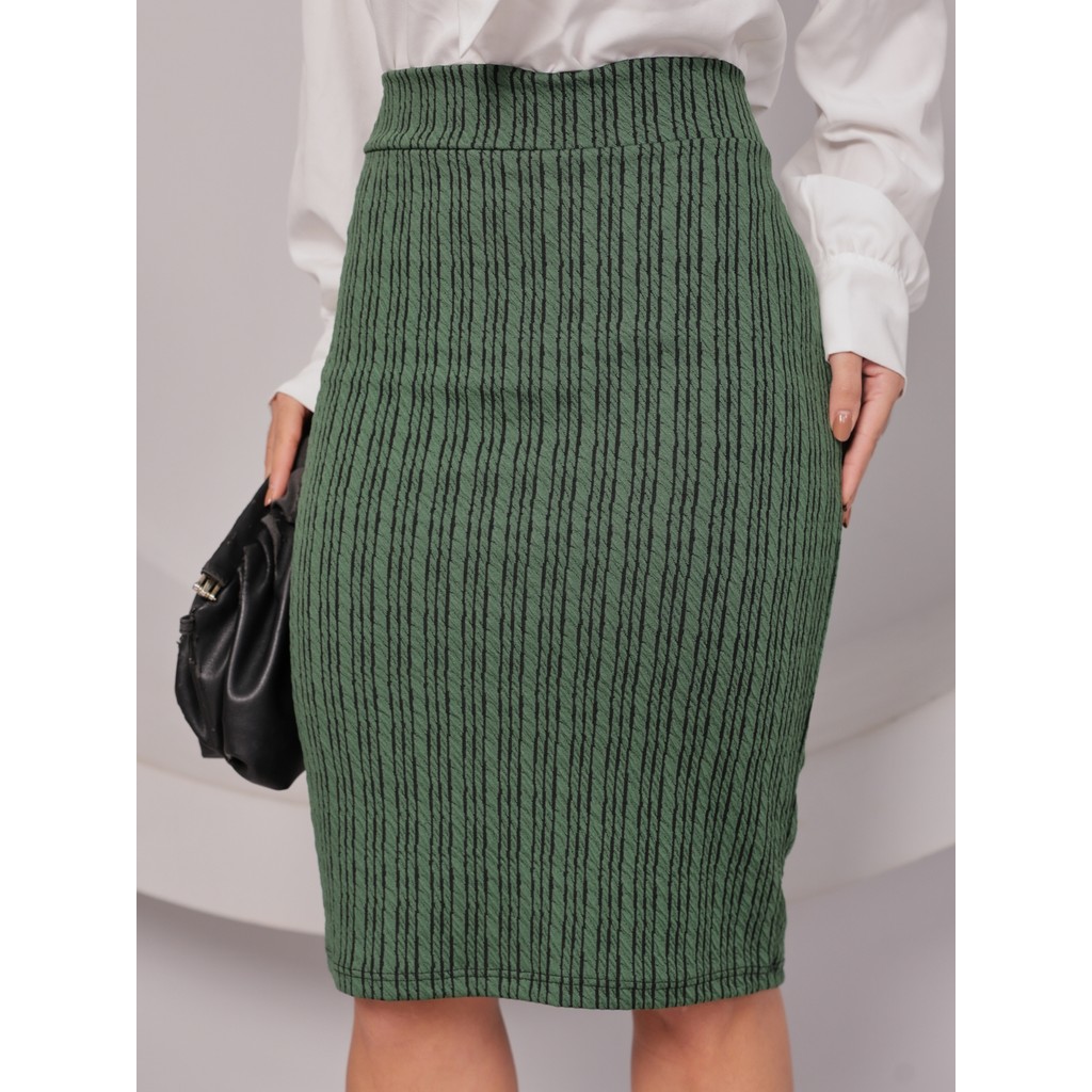 Saia Social Lápis Secretaria Executiva Midi Moda Evangélica Feminina em Oferta na Shopee