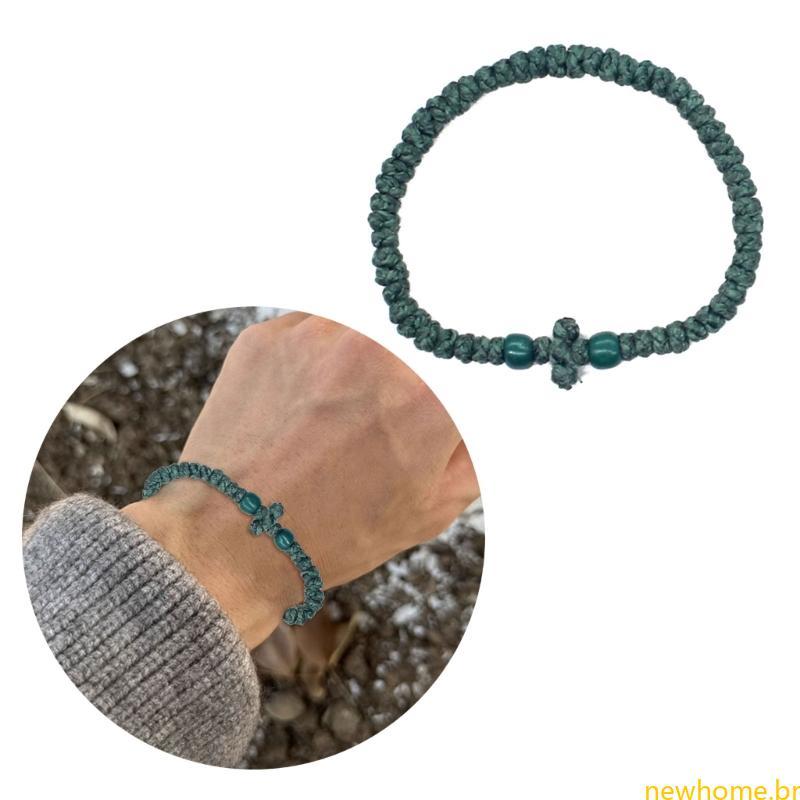 Nova Pulseira Corda Oração Ortodoxa Exclusiva Grego Cristão Malha em Oferta na Shopee