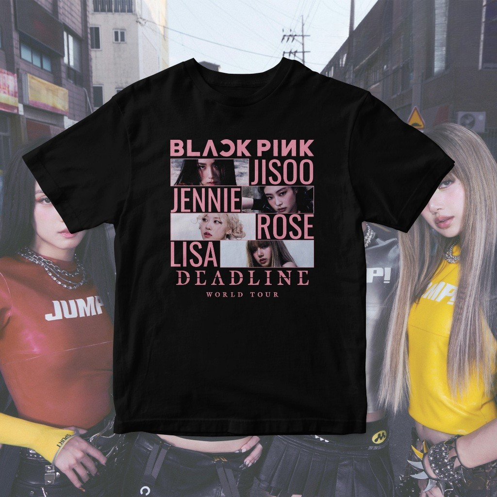 [Camiseta Premium em Algodão Puro]TT Camiseta Black Pink Jisoo Jennie Rose Lisa Deadline