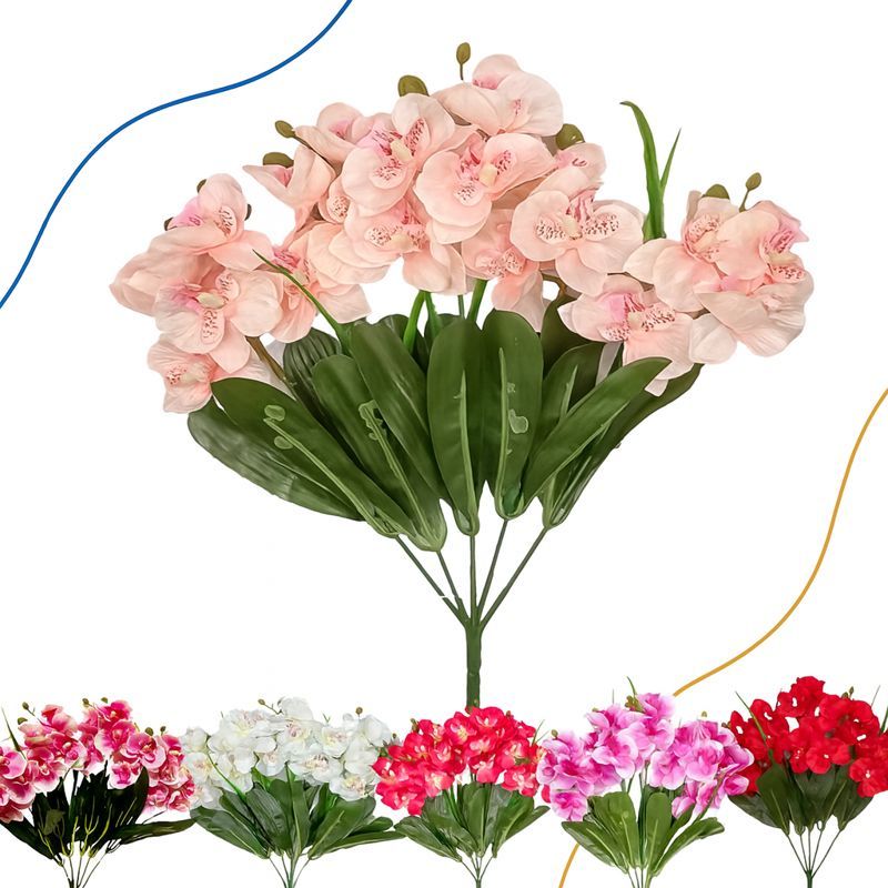 BUQUE ORQUIDEAS ARTIFICIAIS P/ MONTAGEM DE ARRANJO DIVERSAS CORES