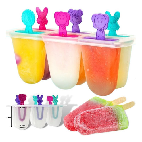 Forma Sorvete Picoleteira Picolé Infantil Divertida Bichinho Sortidas