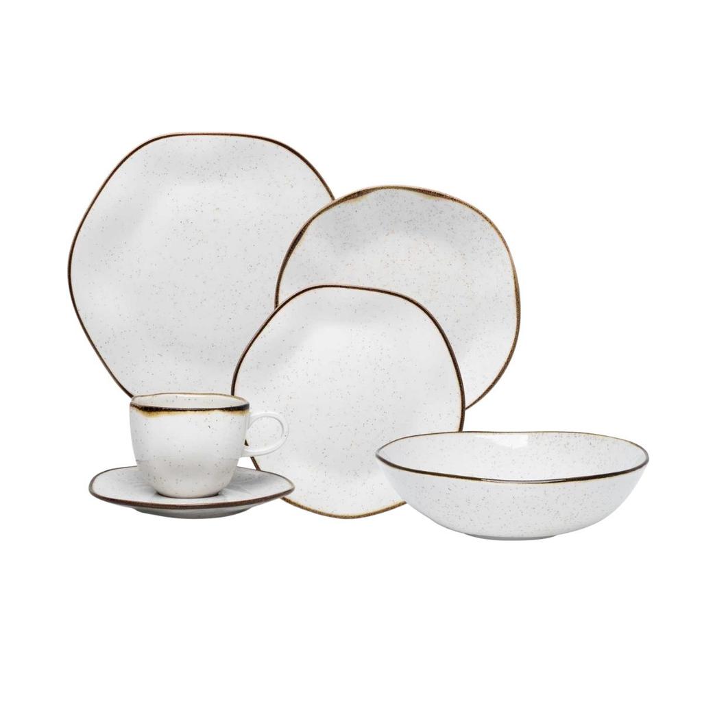 Aparelho Jantar 20 Pçs Oxford Ryo Maresia + Saladeira Brinde em Oferta na Shopee