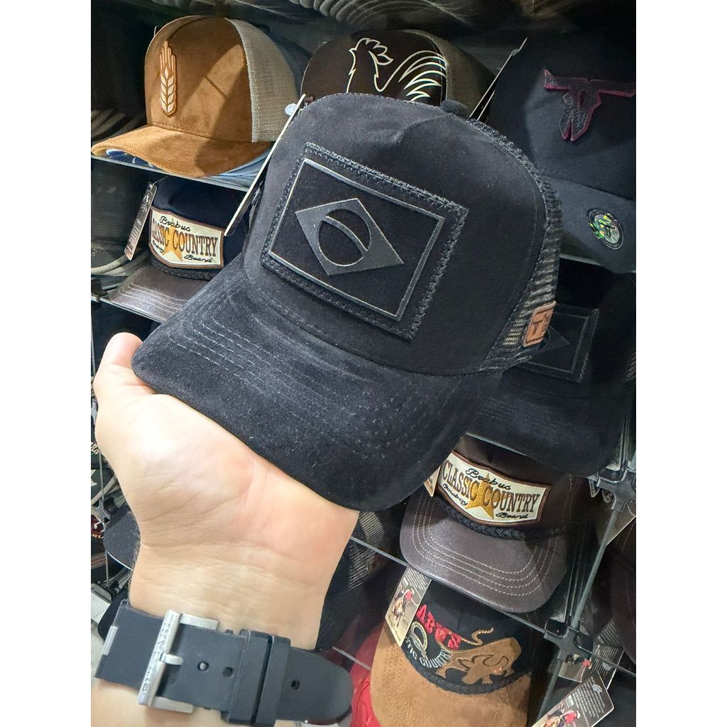 Boné Country Trucker Com Tela Estilo Americano em Oferta na Shopee