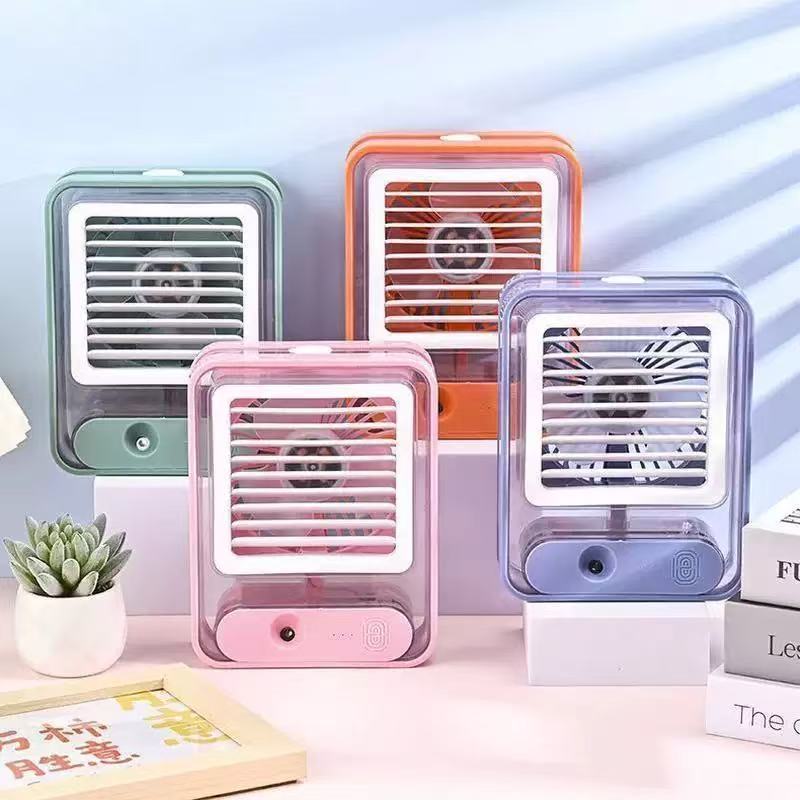 Mini Ventilador Da Mesa Ar Condicionado Umidificador E Refrigerador De Ar 2 Em 1 Climatizador Led Usb