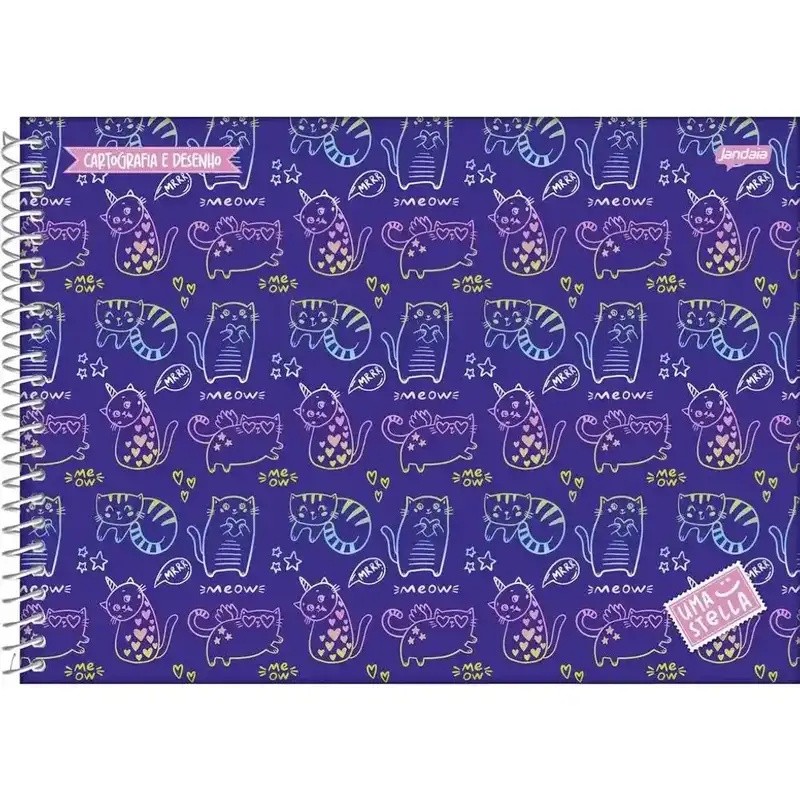 Caderno Cartografia e Desenho Capa Dura 80 Folhas Stella Jandaia