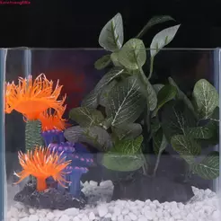 TIANCHUANG Ficus Tree Falso Plástico De Seda Realista Para Decoração De Tanque De Peixes Plantas De Aquário