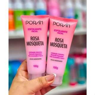 Esfoliante Facial 100g para a  Pele Rosa Mosqueta Porán em Oferta na Shopee