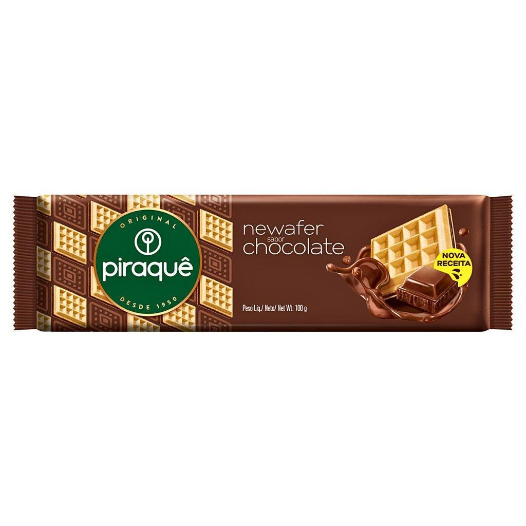Biscoito Wafer Recheio Chocolate Piraquê Newafer Pacote 100g em Oferta na Shopee