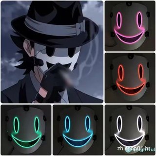 Máscara Brilhante De Halloween, Luminosa, Anime Japonês, Cosplay, Traje Para Invasão Do Céu, Acessórios De Cosplay
