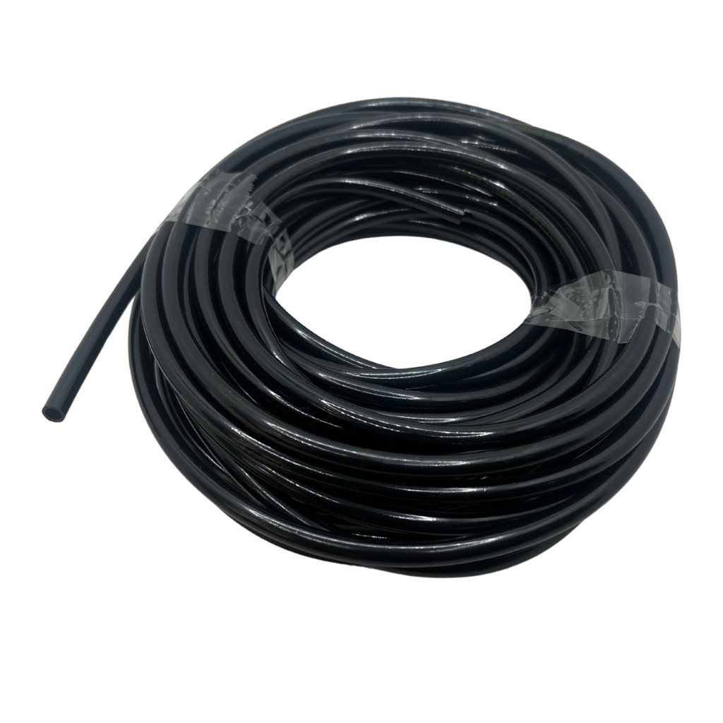 Rolo 10 Metros Mangueira Pneumática PU Tubo 12mm x 8mm Preto Flexível para Ar Comprimido