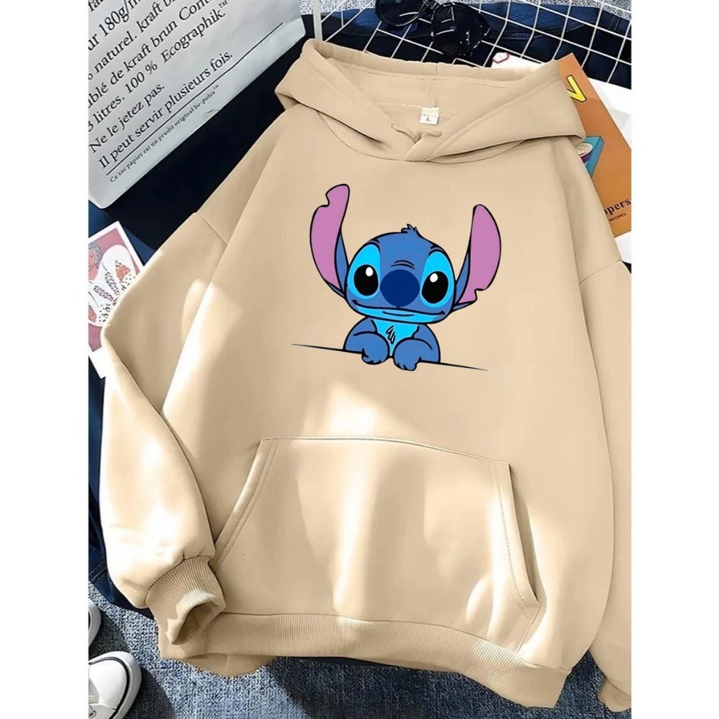 Moletom Canguru Unissex Lilo Stitch Bracinho Agasalho Casaco Blusa De Frio Blusão Capote Flanelado Promoção