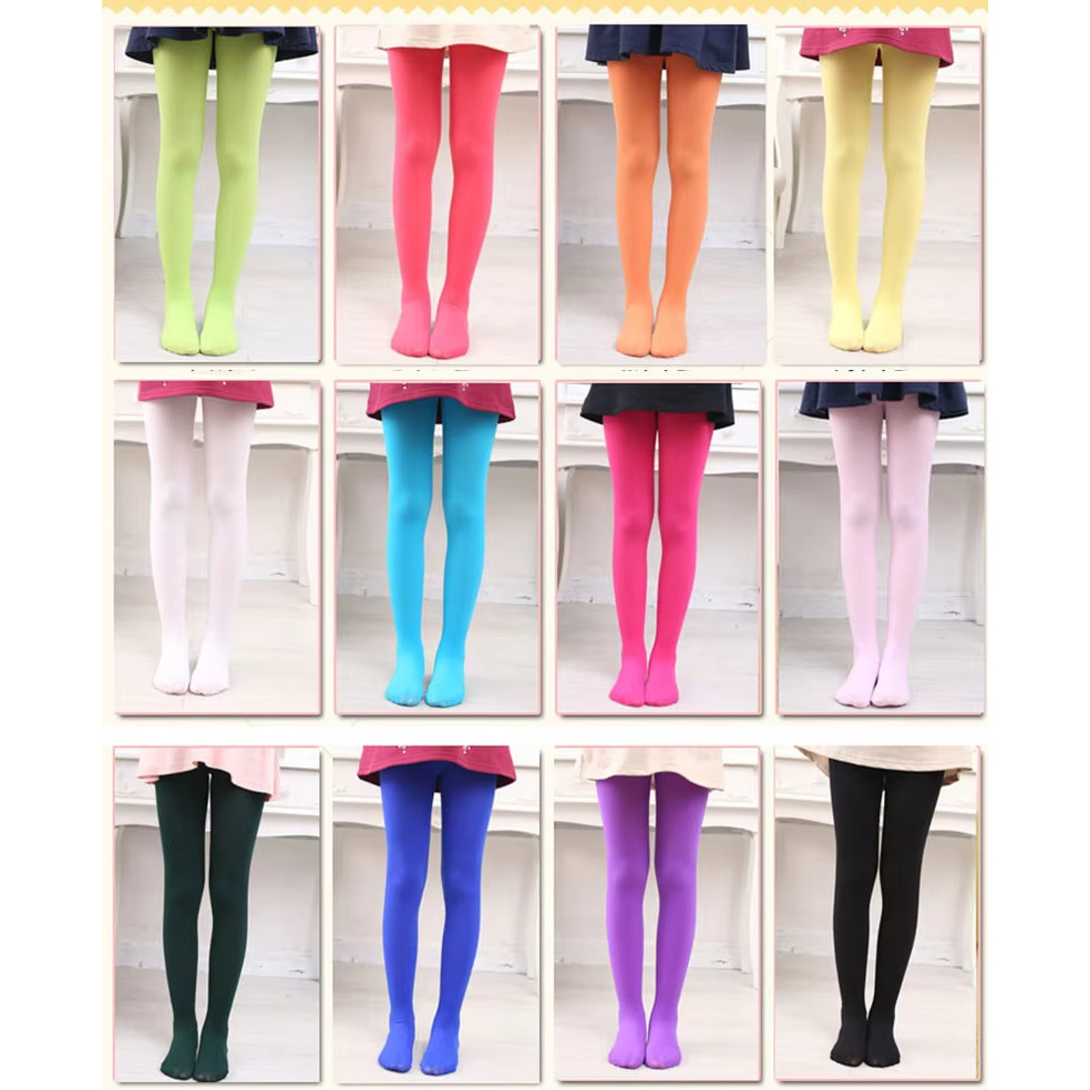 Meia Calça Infantil Menina Várias Cores Lisa Ballet Dança Escola Outono Inverno | Meia Calça Infantil ( 106 a 123 cm)