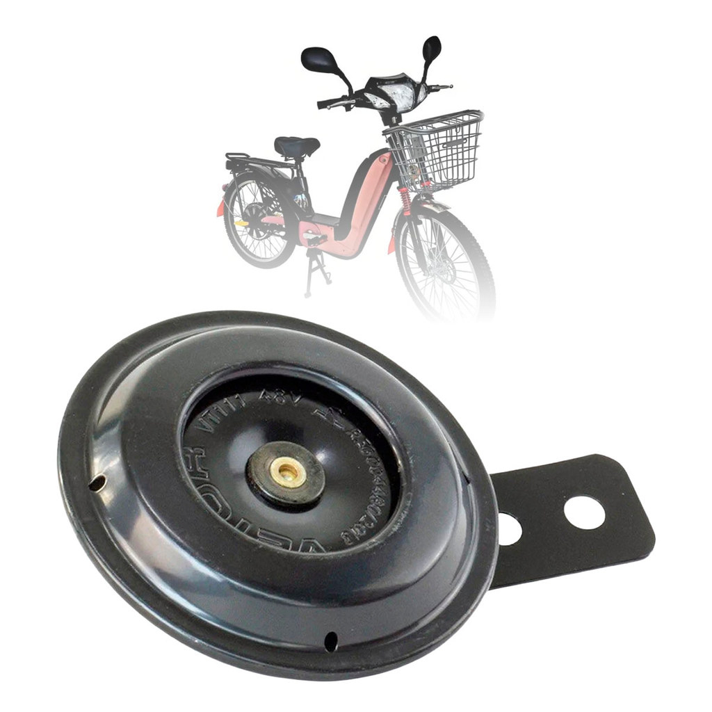 Buzina Alta Elétrica Para Bicicletas Souza Potente Tipo Bi Bi 48V 350W VT111 Preto Scooter