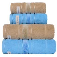 Kit 4 Peças Toalha de Banho Banhão Gigante e Rosto Grossa e Macia | 100% Algodão 75cmx150cm - Wanka
