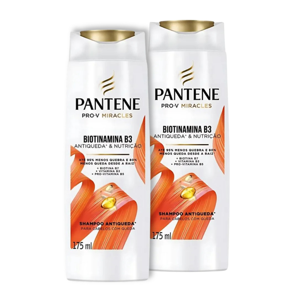 2 Uni Shampoo -  Pantene Antiqueda Biotinamina B3 175ml