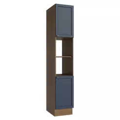 Paneleiro 40 cm 2 Portas e 2 Nichos Rustic/Azul Vik Madesa