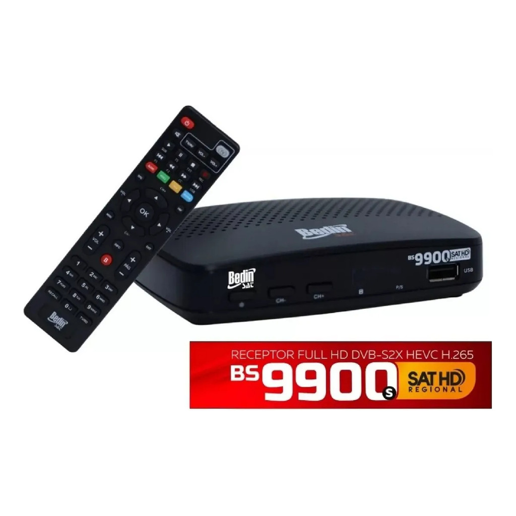 Receptor Parabólica Digital Tv Conversor Áudio Vídeo Bs990s em Oferta na Shopee