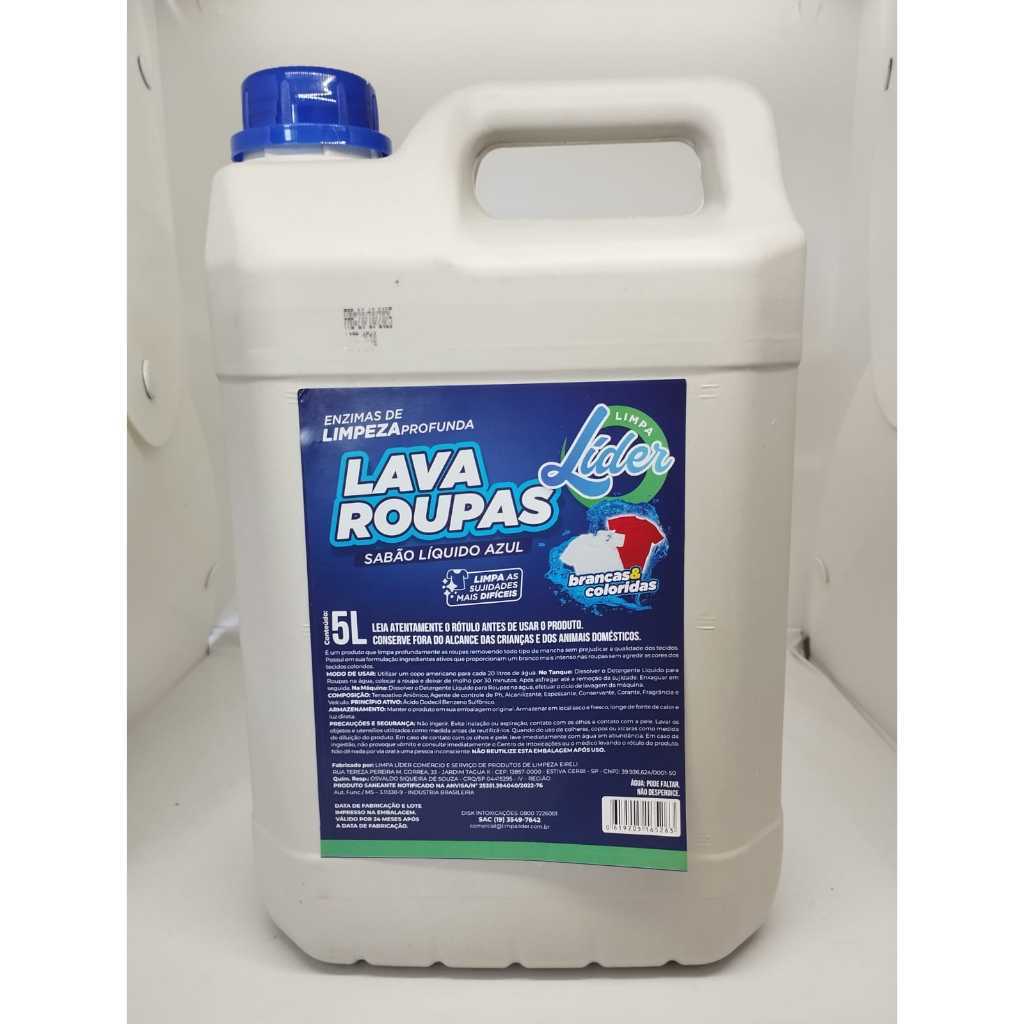 SABÃO LÍQUIDO - LAVA ROUPAS AZUL 5 LITROS