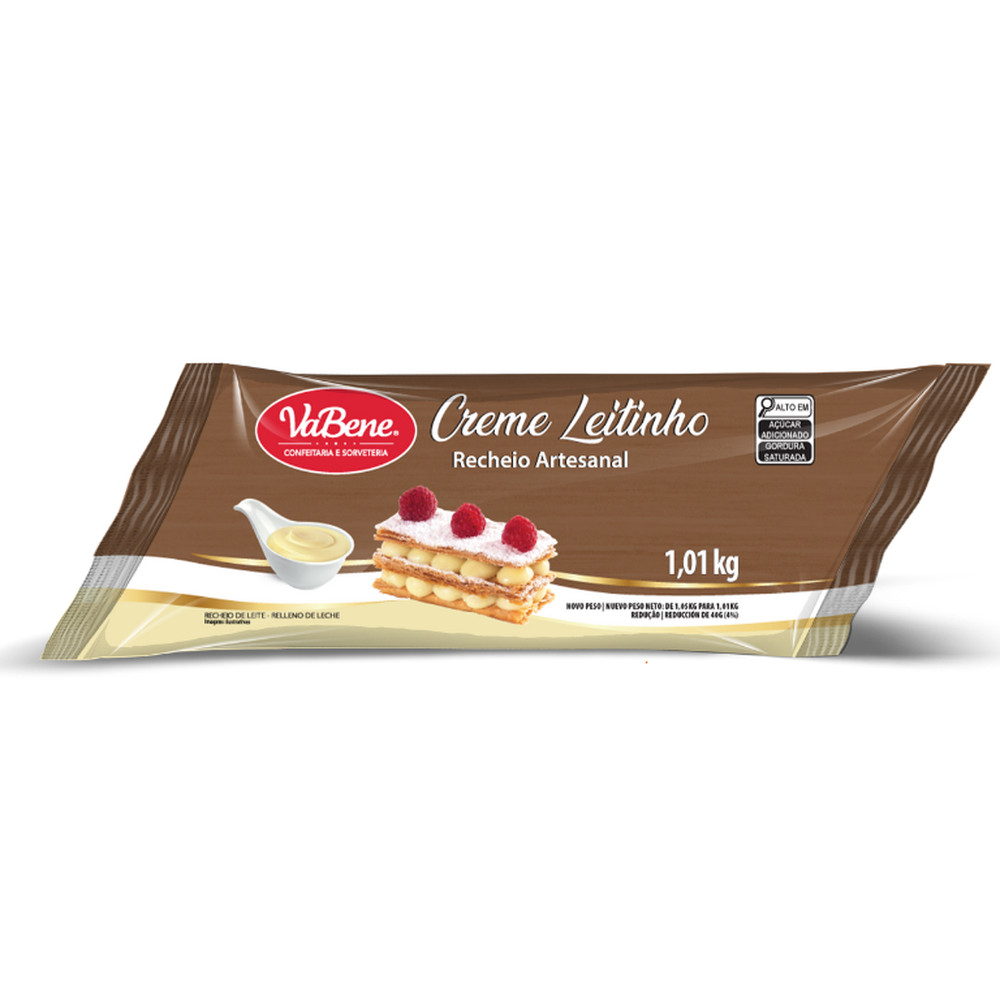 Recheio Artesanal Creme Leitinho 1,01kg - Vabene em Oferta na Shopee