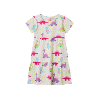 Vestido Estampado Dino Menina Marisol em Oferta na Shopee