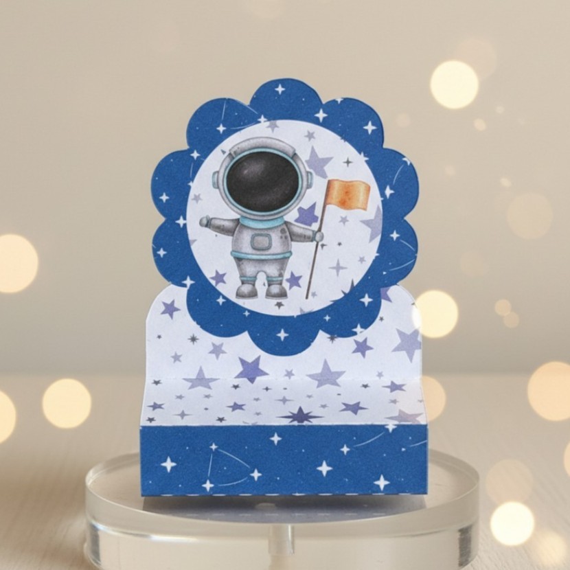 Porta bis duplo Astronauta MENINO - PEGUE E MONTE - kit festa lembrancinhas mimos decoração personalizados