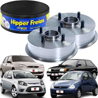 Par 2 Tambor De Freio Traseiro Com Cubo Ford Ka Fiesta... em Oferta na Shopee