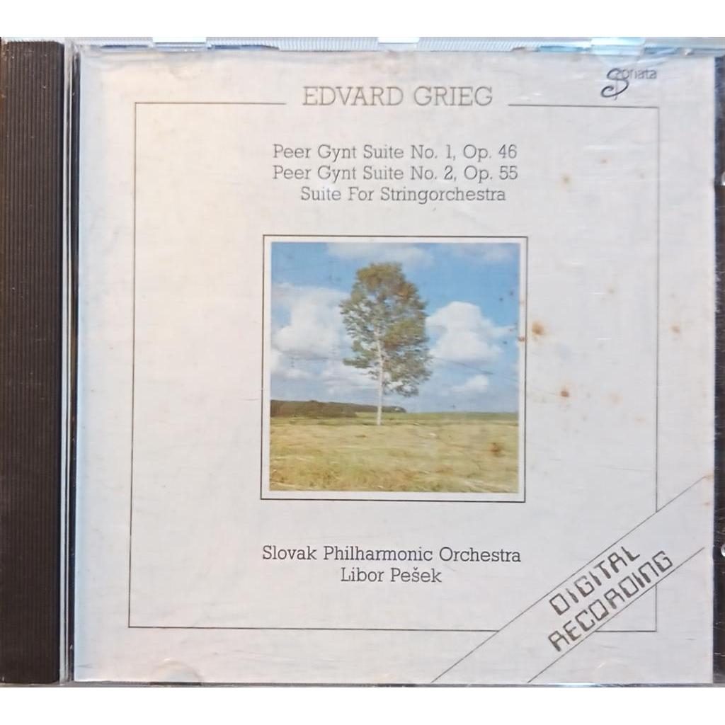CD Libor Pesek; Slovak Philharmonic Orchestra Edvard Grieg - Peer Gynt Suite nº 1, 2, Op. 46, 55. Suite For Stringorches