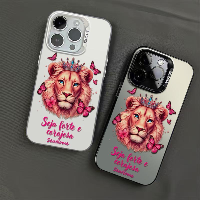 Capa de leão para iPhone XR 17 16 15 14 13 12 11 PRO MAX XS 7 8+ Capa TPU choque