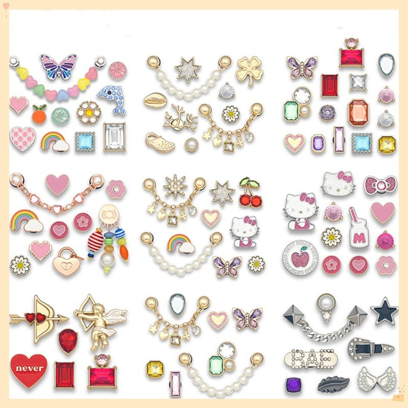 Miss Zoe Jibtz Encantos Série De Metal Sacos Acessórios Bonito Dos Desenhos Animados Buraco em Oferta na Shopee