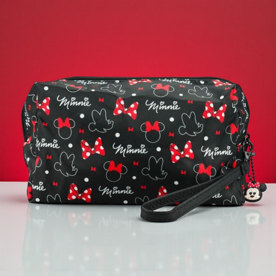 Necessaire Retângular - Minnie Mouse - Preto -  20x13cm - Disney Original - 1 unidade - Rizzo