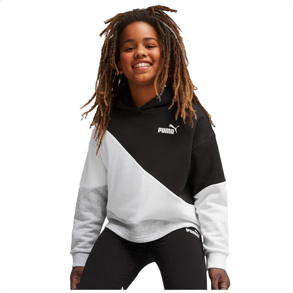 Blusa Moletom Puma Power Cat Hoodie Tr G Infantil