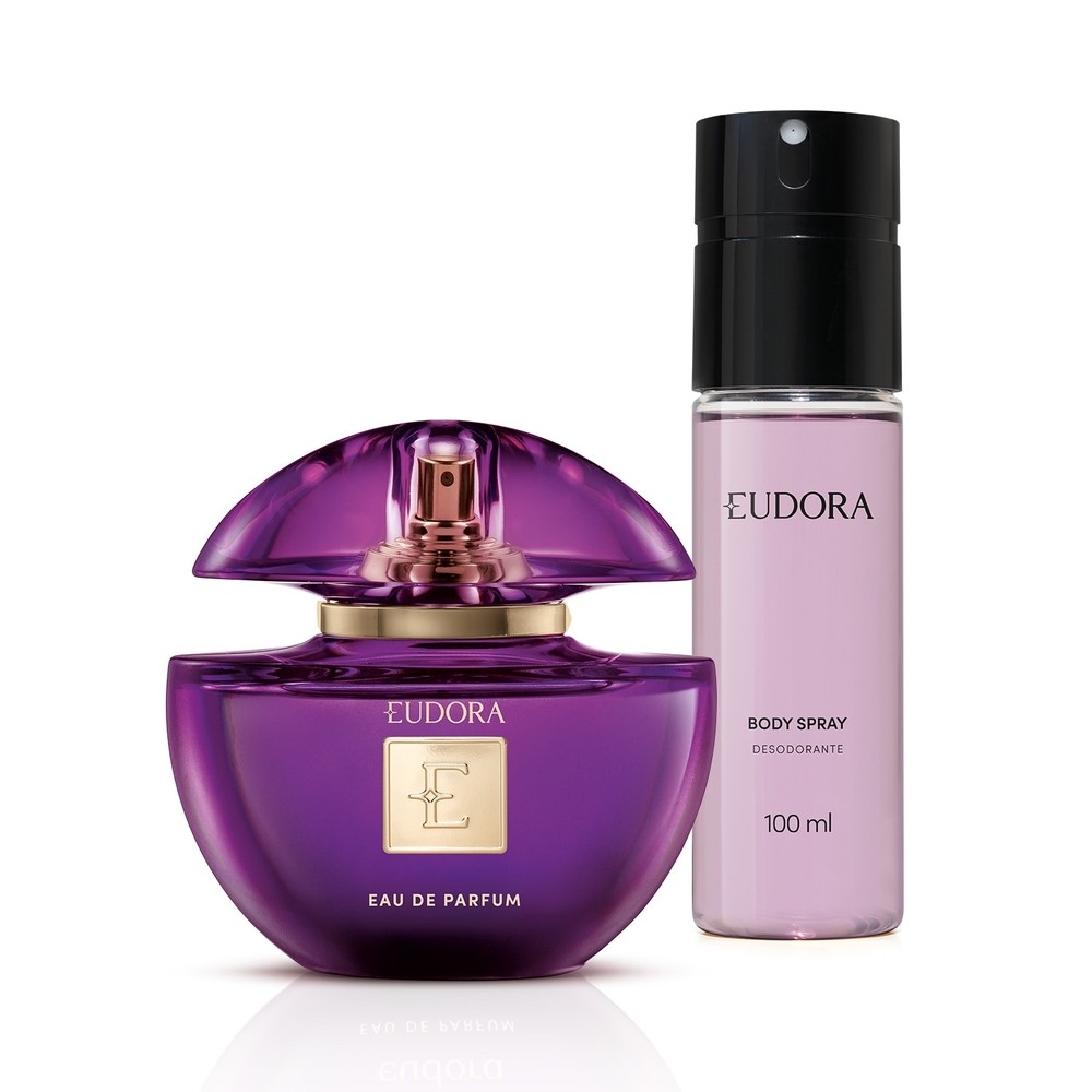 Combo Eudora Roxo: Eau de Parfum 75ml + Body Spray 100ml