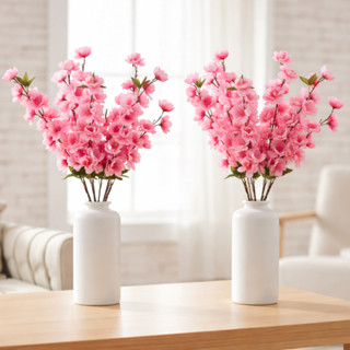 Buques Flor De Cerejeira Artificial 57cm 7 Galhos Decoração Buquê em Oferta na Shopee