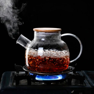 Chaleira de Vidro Chá 1,8L Tampa Hermética Bambu Bico Coador em Oferta na Shopee