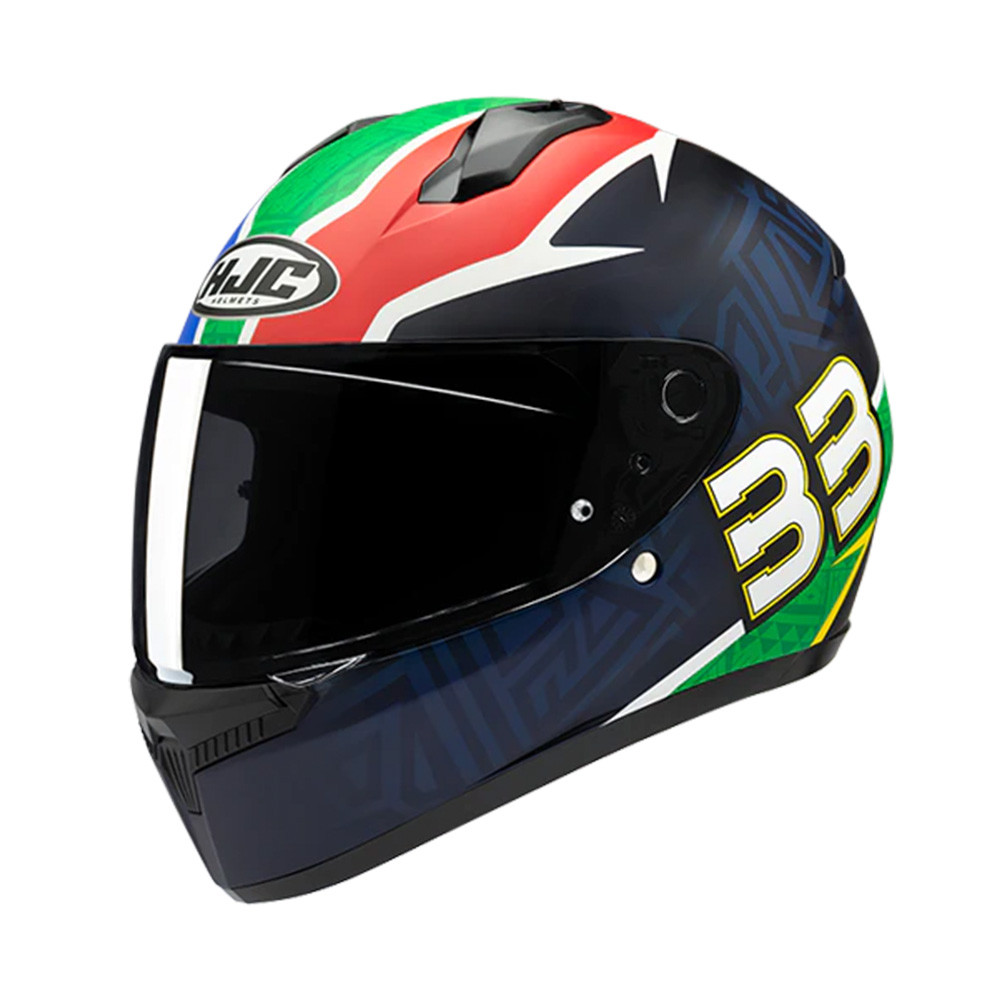 Capacete Moto Hjc C10 Brad Binder Azul Verde Vermelho Branco em Oferta na Shopee