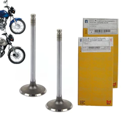 Par Válvula Admissão e Escape Cg Titan 150 Fan 150 Ks Esd 2004 à 2015 Metal Leve