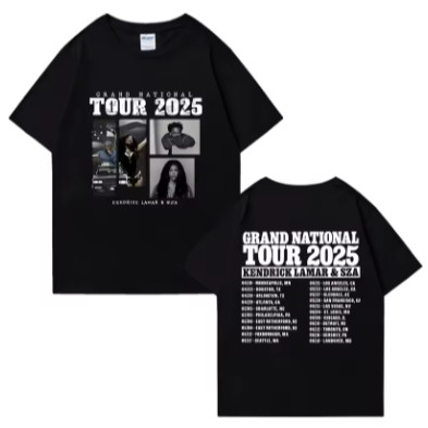 Camiseta Kendrick Lamar & SZA Tour 2025 Adulto/Infantil Lançamento Camiseta Em Algodao