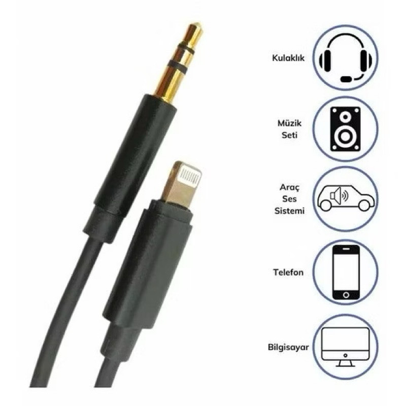 Cabo Auxiliar para iphone Adaptador para Áudio P3 ZHQ-09 HMaston
