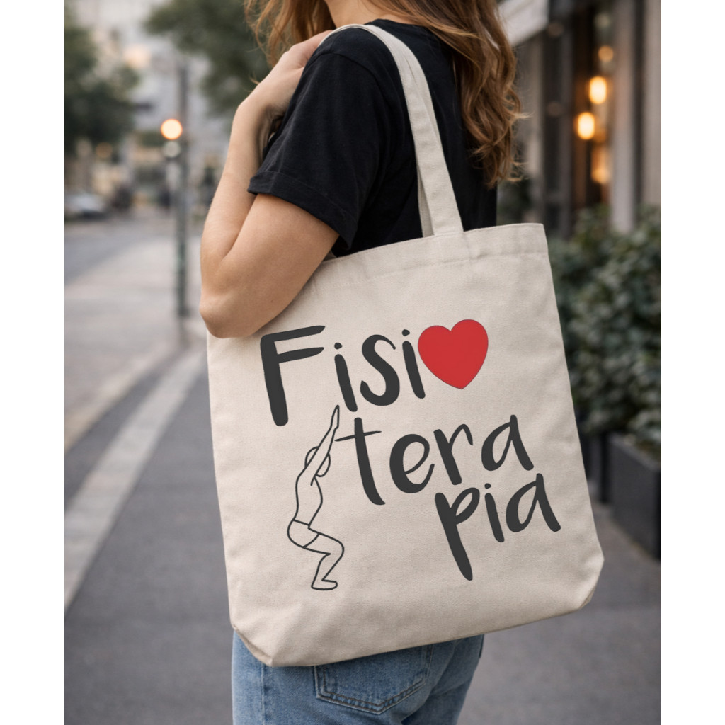 Bolsa Ecobag Ecologica Feminina Desenho Fisioterapia Profissão Sacola Estilosa e espaçosa — imagem 2 de 2