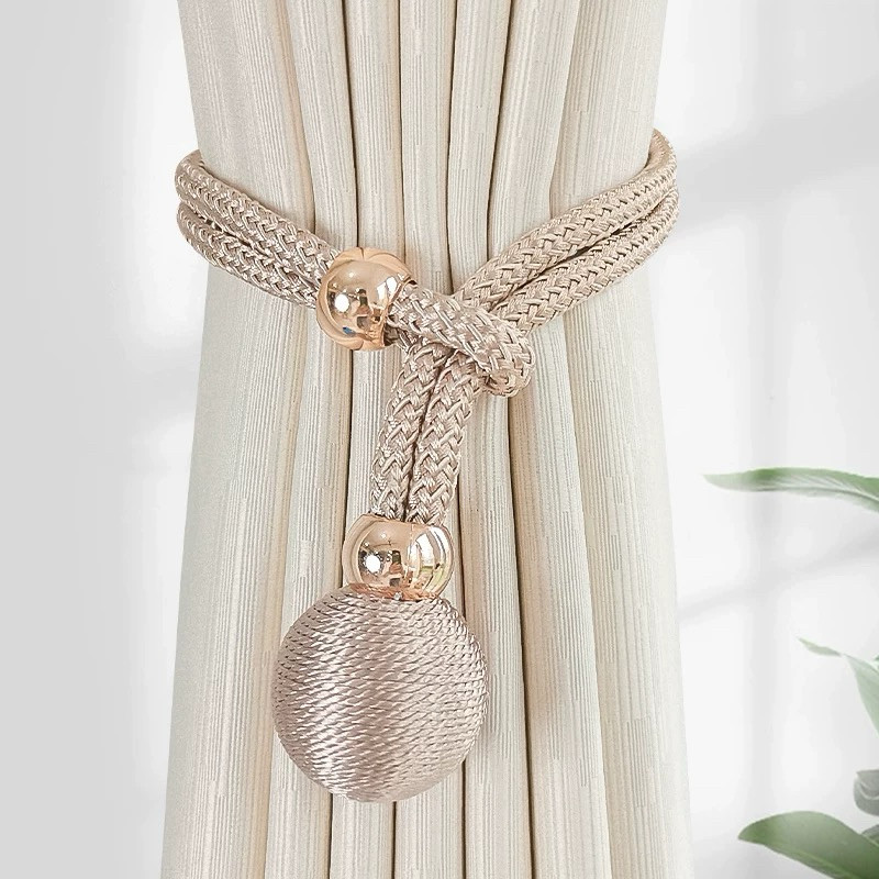 Prendedor de Cortina com Bola Decorativa Sem Furo Elegante e Moderno em Oferta na Shopee