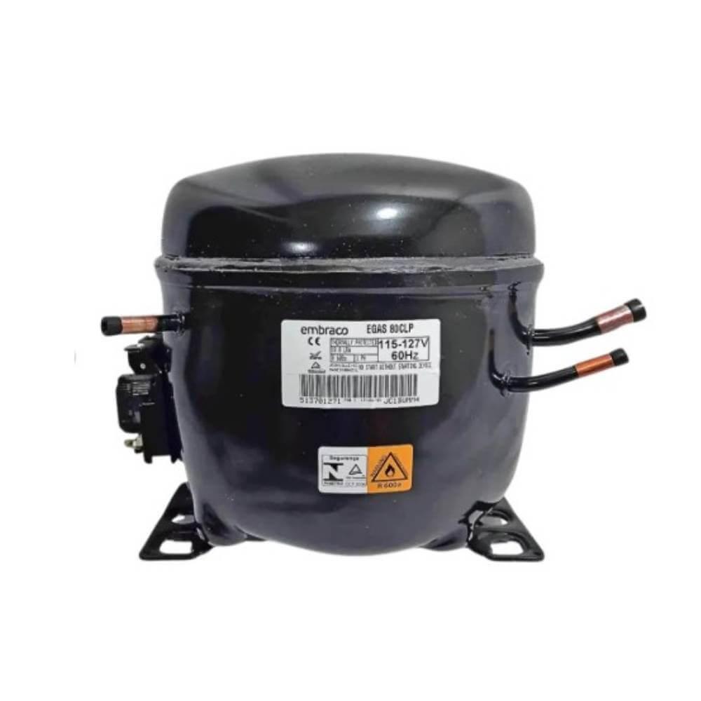Compressor Embraco 1/4 HP R600 EGAS80CLP sem resfriador - 110V