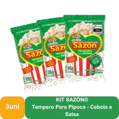 KIT SAZÓN® Tempero Para Pipoca - Cebola e Salsa - 3 Unidades